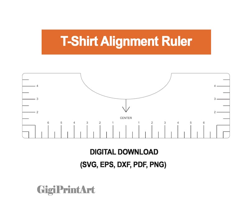 Download Tshirt Ruler SVG T-shirt Alignment Tool DXF Shirt Placement | Etsy