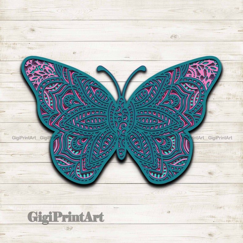 Download Butterfly 3D Mandala SVG Multi Layered Laser Cut File ...