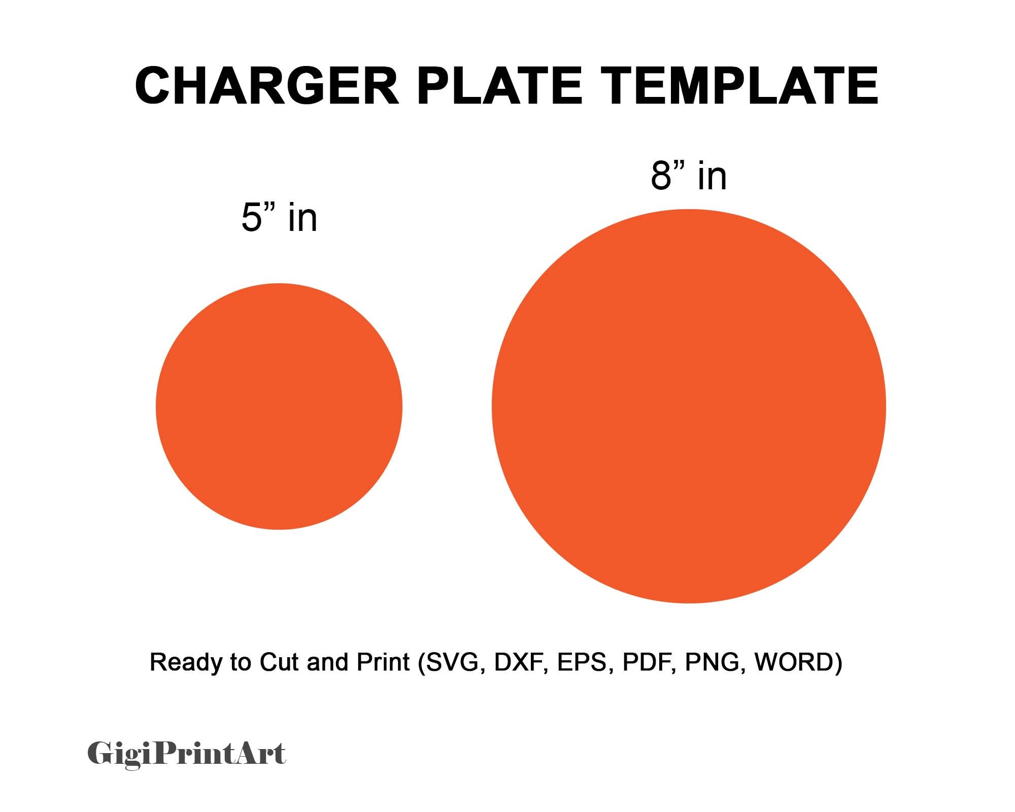 Charger Plate Template SVG Plate Charger Insert DXF Eps Png Etsy