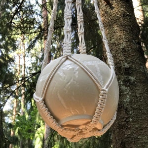Macrame Plant Hanger without tassel/pot across 6&quot;- 8&quot;/Hanging plant holder/Hanging flowerpot holder/plant holder/hanging planter