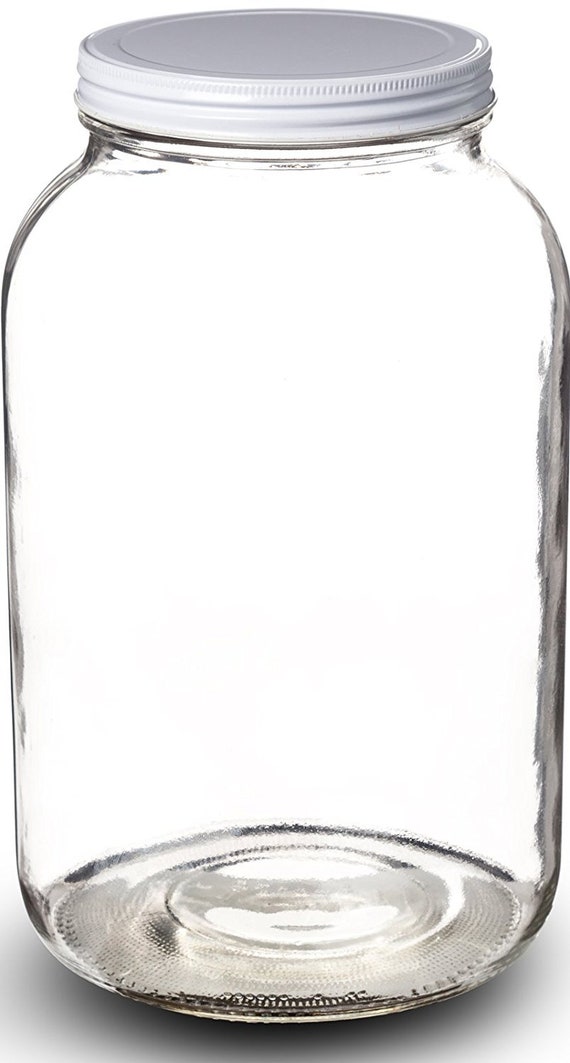 1 Gallon Clear Glass Jar - Wide Mouth with Lid (Case of 4) – Wine and Hop  Shop