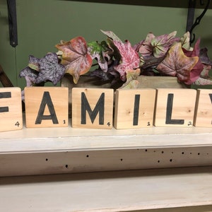 SCRABBLE LETTERS FAMILY Scrabble Tiles Decor Home Decor