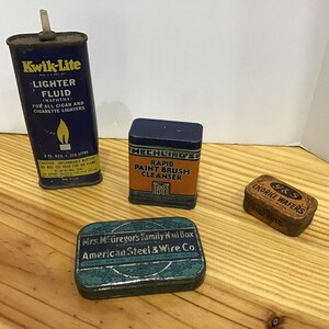 Vintage Advertising Tins Collectibles Tins, Vintage Shelf, Decor, Storage Tins Craft Projects