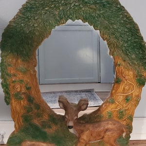 Wall Mirror, Deer Mirror, Hunting Enthusiast, Nature Lover Gift Cabin, Hunting, Farmhouse, Lodge, Man Cave Decor