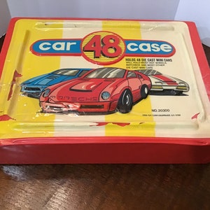 Vintage 1980s Matchbox, Hot Wheels, Yatming, Mini Toy Car Collection, Miniature Car Case, Vintage Toys