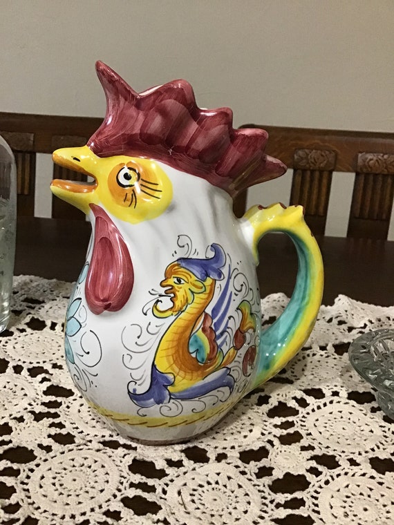 ROOSTER PITCHER Williams Sonoma Milk Juice Water Beverage Pitcher