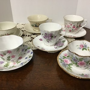 VINTAGE TEACUPS & SAUCERS Bone China Teacup Sets