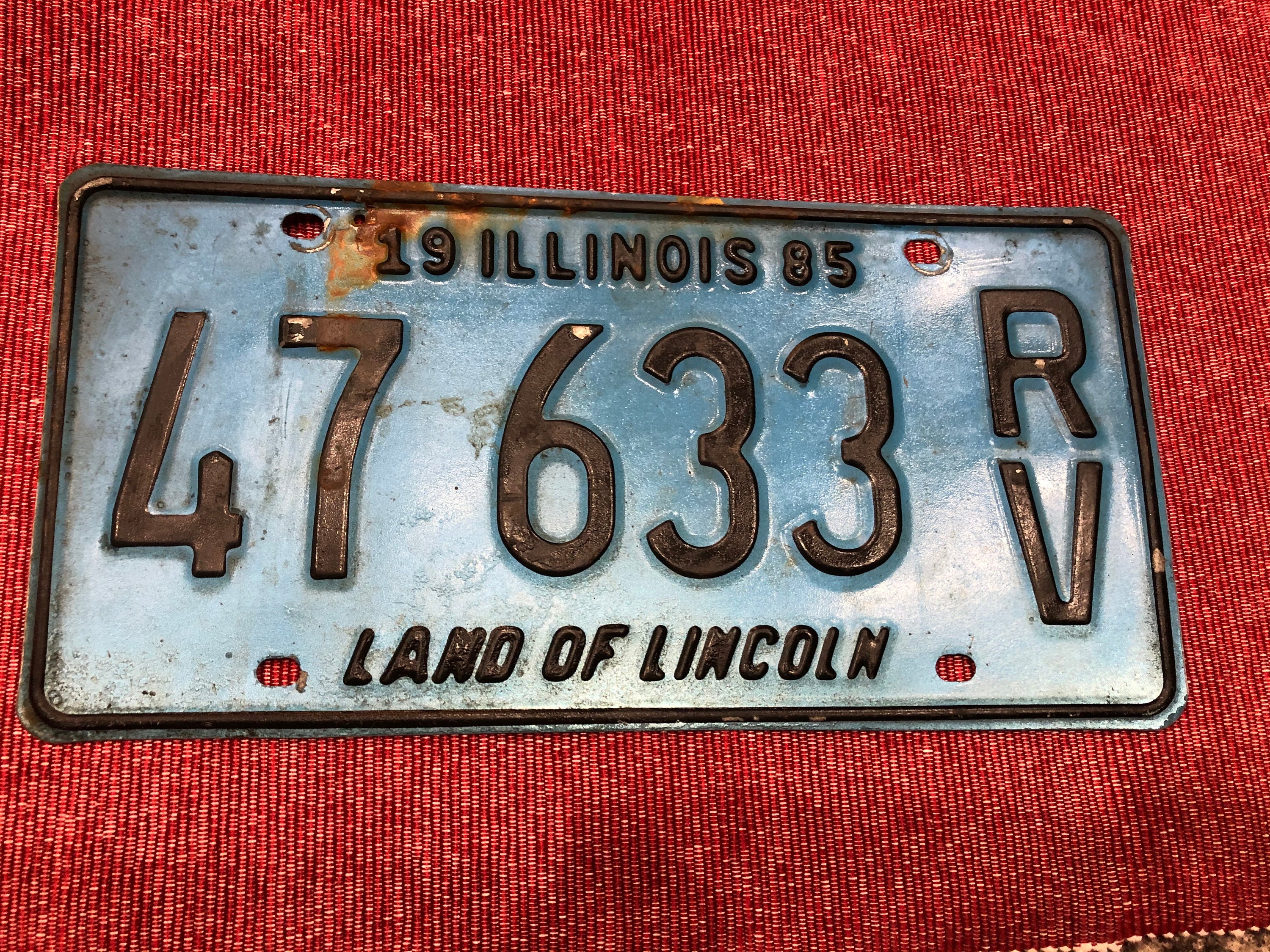 Vintage 1985 RV Illinois matrícula Etsy