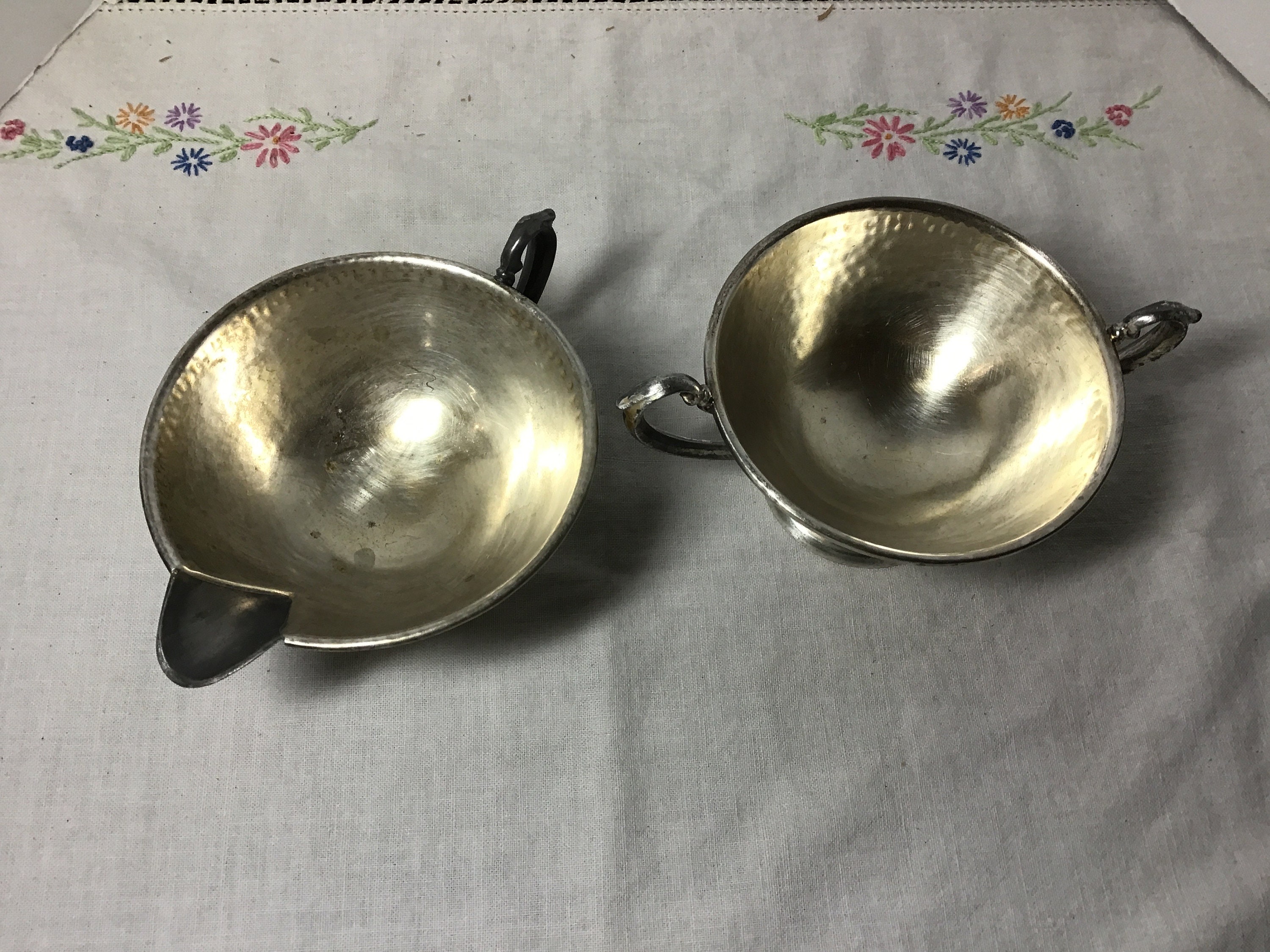 Vintage Cream and Sugar Set Silver Cream & Sugar Coffee Bar Etsy