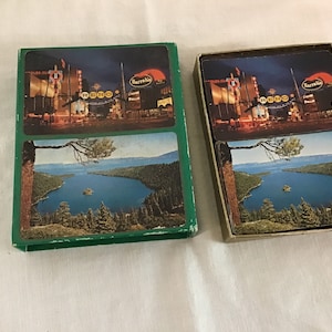 Vintage jaren 1970 Souvenir speelkaarten, Reno Nevada Souvenir Double Deck Standard Cards