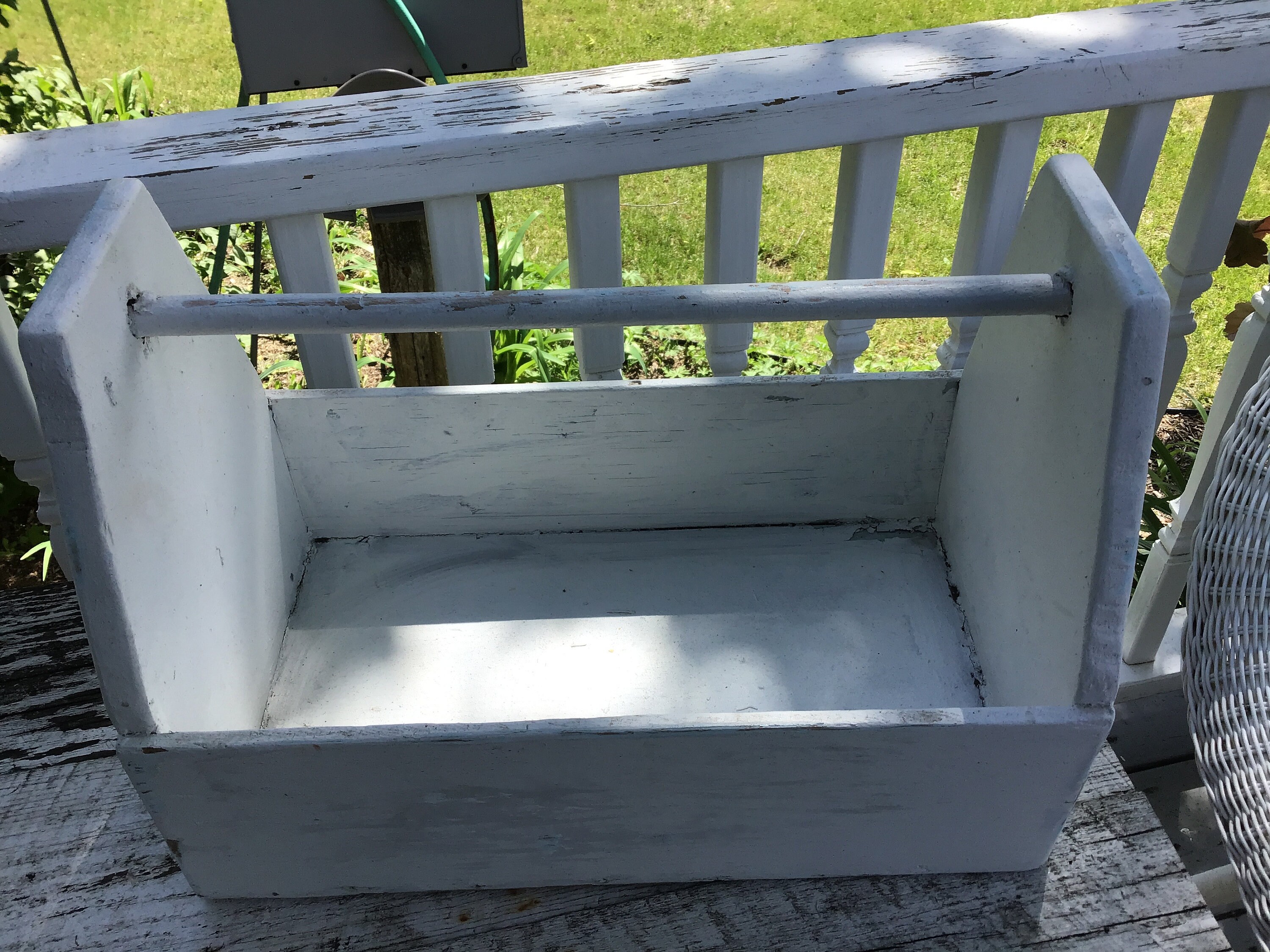 1940s Wood Carpenters Tool Box Gardening, Table, Porch, Kitchen