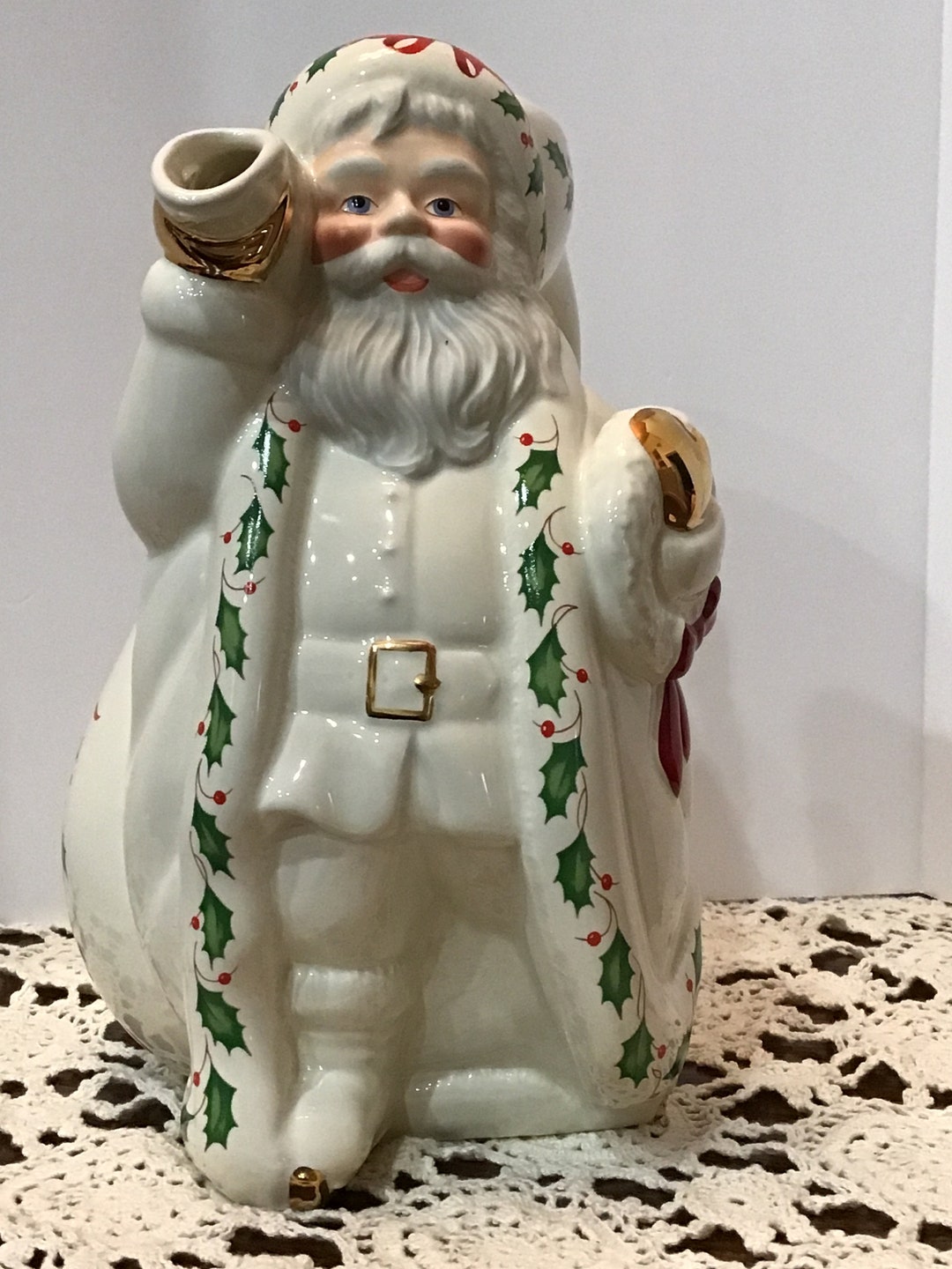 Vintage LENOX SANTA PITCHER Christmas Tableware, Christmas Gift