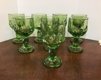 Franciscan Ware Apple Green Cabaret Goblets Wine Water Beverage Barware Farmhouse