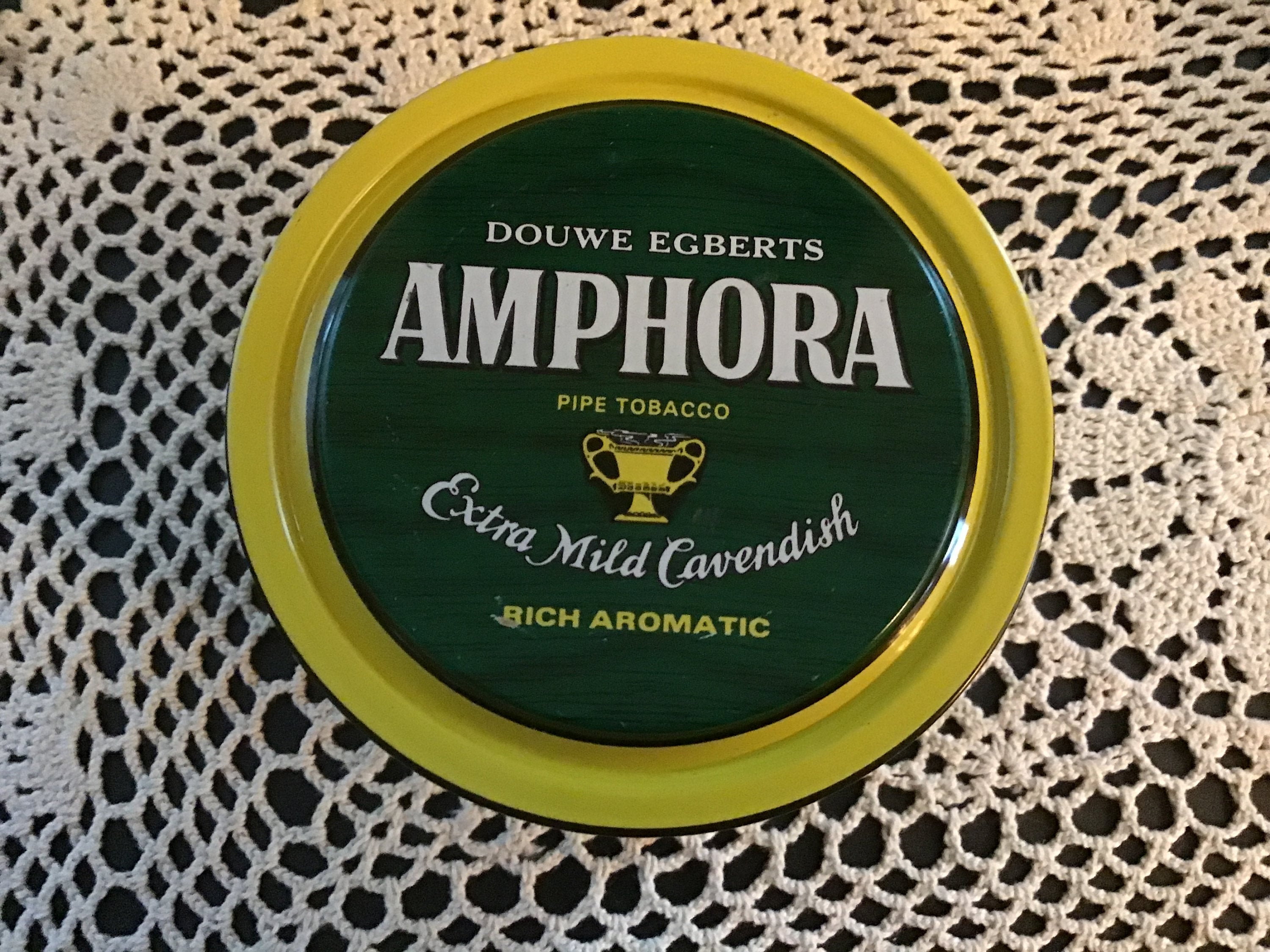 amphora tobacco tin AMPHORA TOBACCO TIN Vintage Tin Advertising Collectible Man Cave Decor