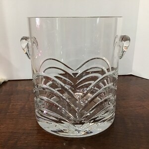 Vintage schwere Kristall Eiskübel Barware, Party, Geschirr, Servieren Kristall