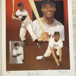 Monte Irvin New York Giants Newark Eagles Cubs MLB signed numbered Christopher Peluso Lithograph