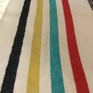 Striped Four Point Traders Blanket, Antique Wool Blanket, Cabin, River, Lake, Farmhouse Blanket, Decor