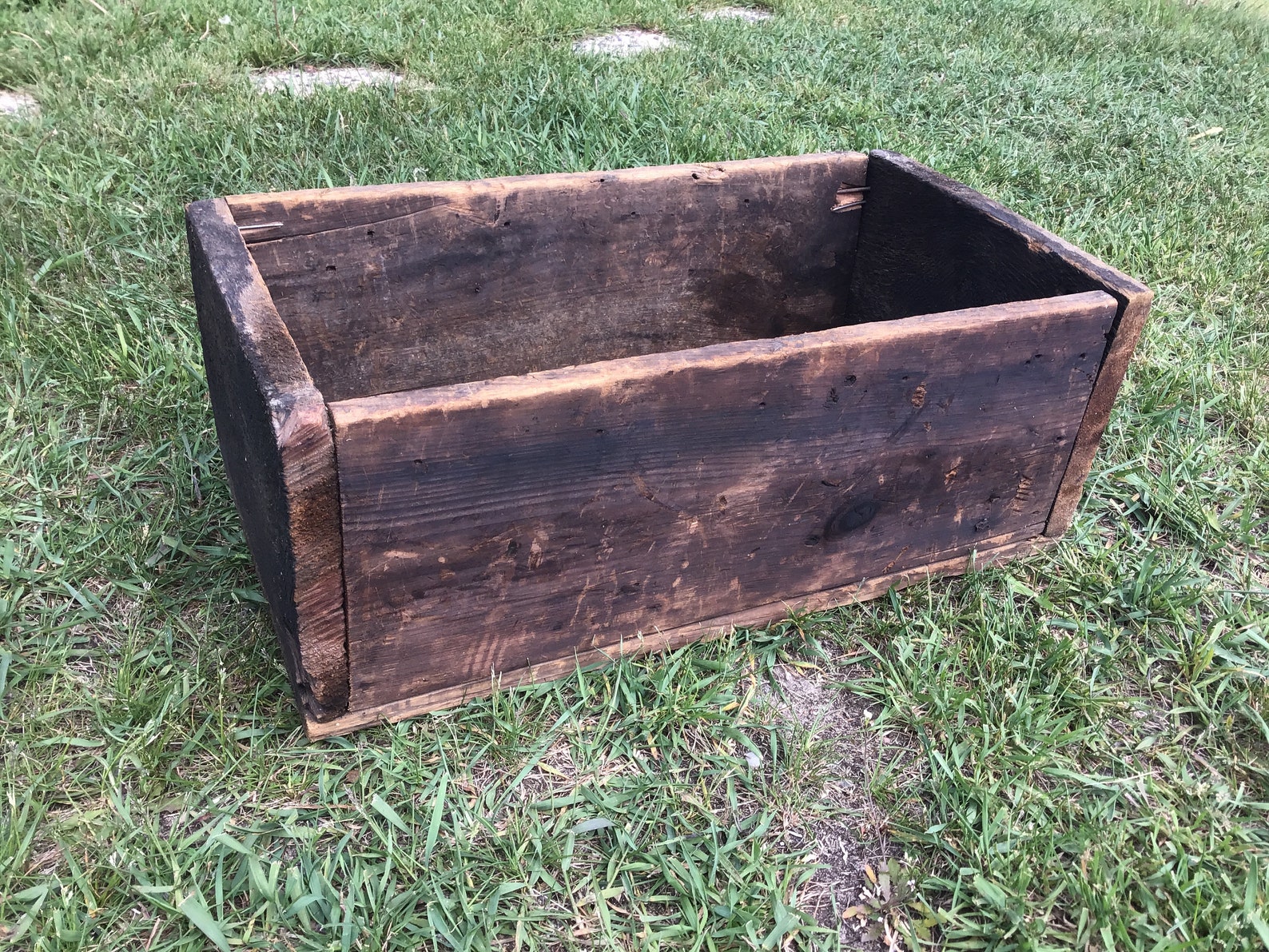 Antique Wood Crate Wood Box Kindling Box Porch Decor Etsy Hong Kong