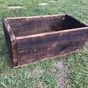 Antique Wood Crate, Wood Box, Kindling Box, Porch Decor, Hearth Decor, Rustic, Farmhouse, Cabin Storage Box