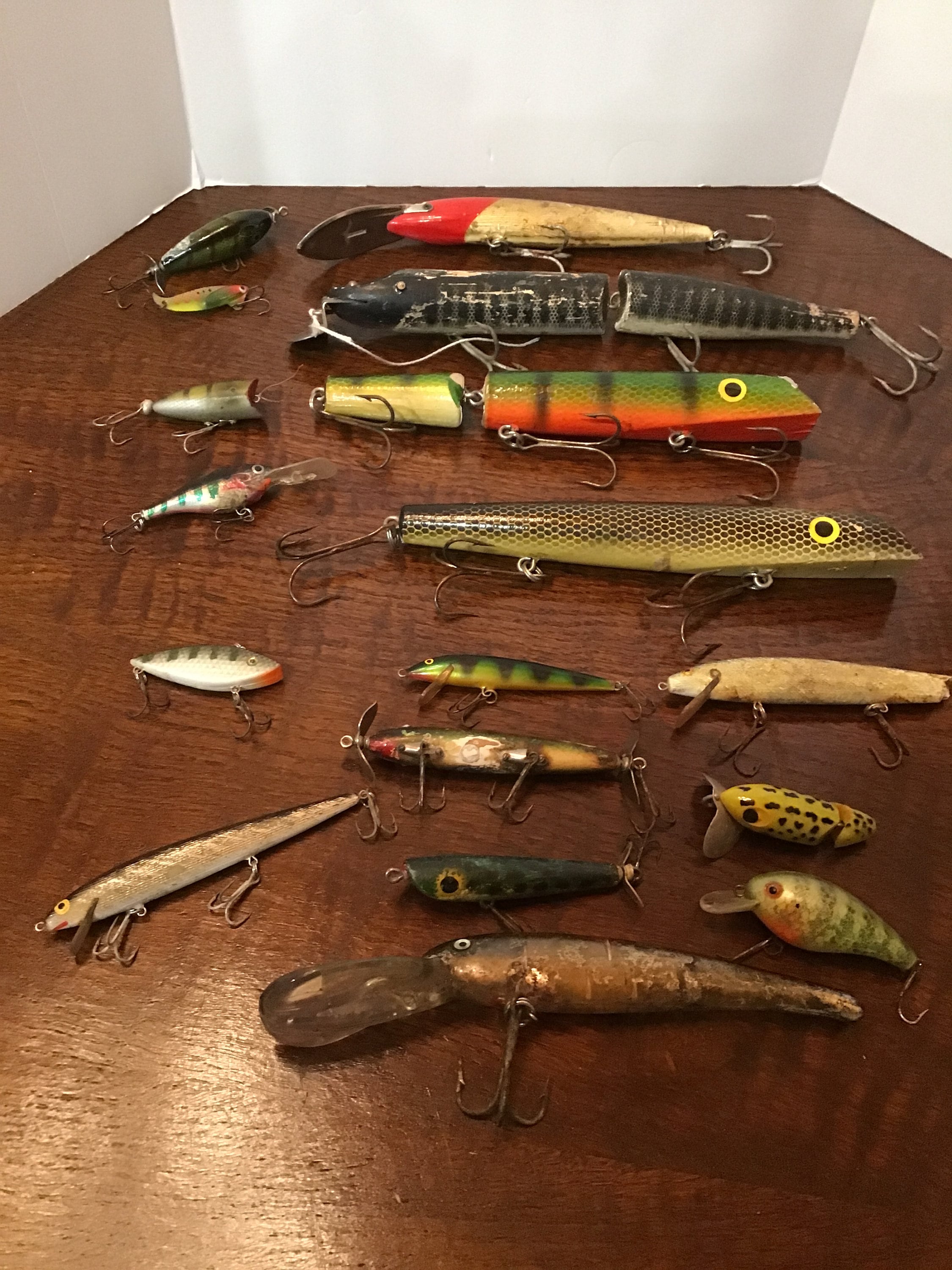 Vintage Fishing Lures Collection, River, Lake, Fishing Decor