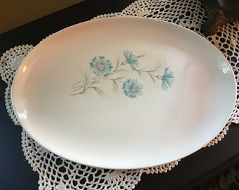 Vintage Taylor Smith and Taylor Boutonnière OVAL SERVING PLATTER 1950s /60s