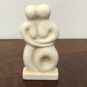 Embracing Couple Lovers Cycladic Art Figure Idol Greek Statue Sculpture