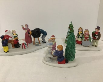 Lemax Christmas Village Collectibles Set of Three Christmas Figurines