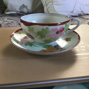 Vintage Floral CHINA TEA CUP and Saucer Japan
