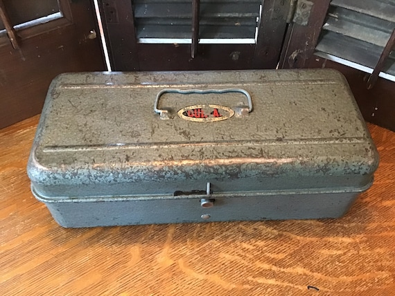 Buy Vintage Metal Lockable Tool Box, Cash Box, Metal Craft