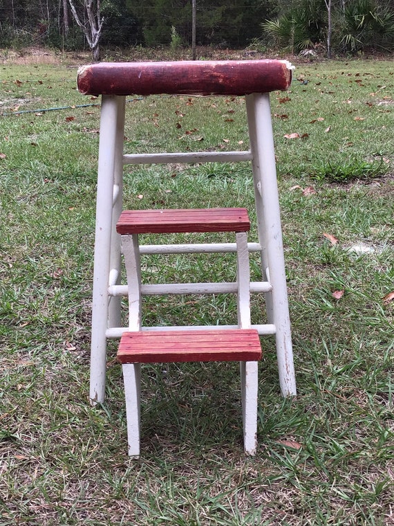 Antique folding step stool deals