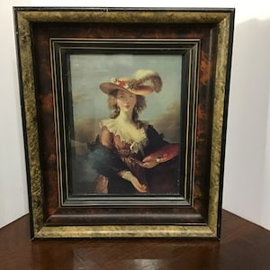 Antique, Vintage Victorian Framed Print, Artwork, Wall Decor, Antique Frame, Wood Frame, Living Room, Bedroom Wall Decor