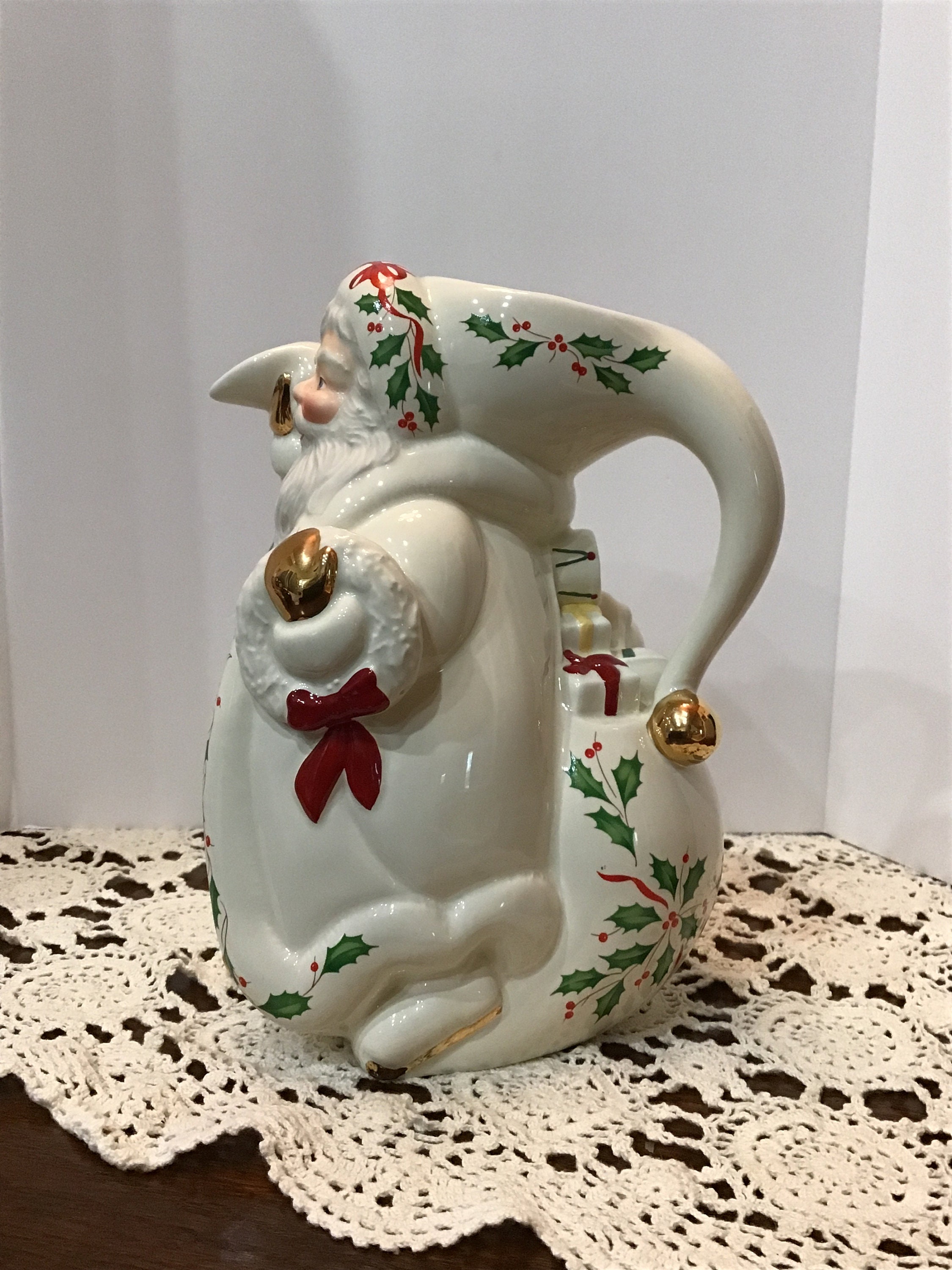 Vintage LENOX SANTA PITCHER Christmas Tableware Christmas - Etsy