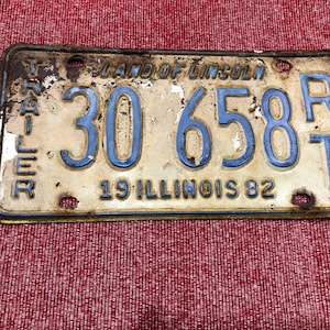 Vintage 1986 Illinois license plate