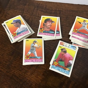 1980s TOPPS MLB Trading Cards Lot of 75 Collectible Sports Cards, Sports Memorabilia, Baseball Enthusiast Gift