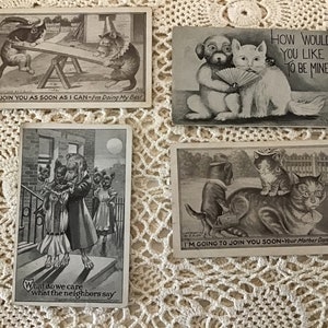 Antieke ansichtkaarten, ansichtkaarten uit 1910, Valentijn ansichtkaarten, collectible ansichtkaarten