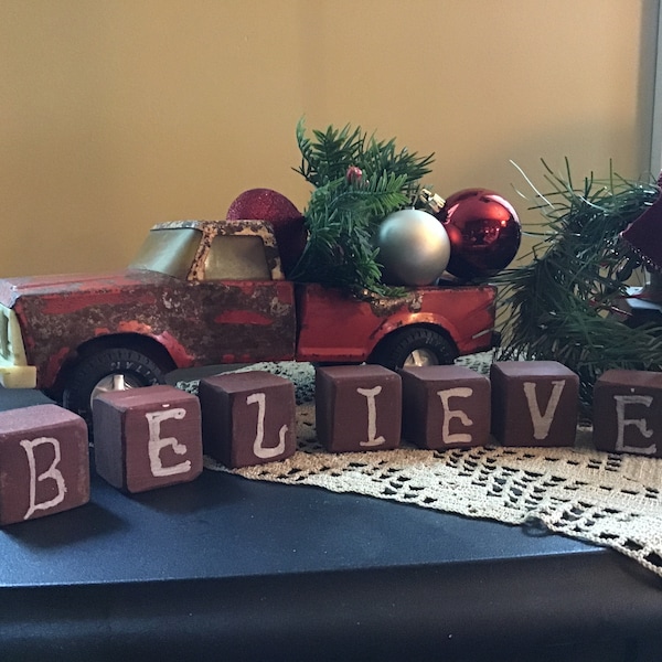 Beloved Vintage RED NYLINT TRUCK Farmhouse Decor Little Red Truck Toy Truck