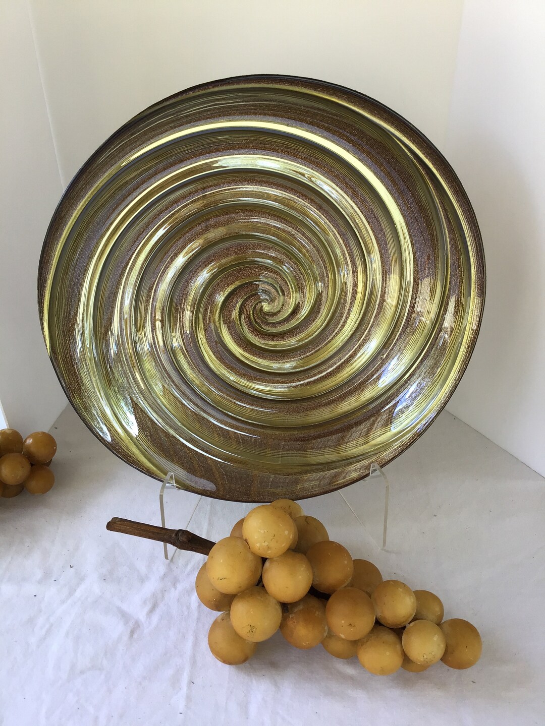 Mid Century Modern Large Dish Table Centerpiece Decor Coffee Table ...