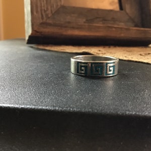 Mens Turquoise And Silver Ring