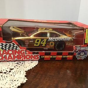 NASCAR 50th ANNIVERSARY CAR Stock Car McDonalds 94 Bill Elliot 1:24 Scale Racing Champions Collectible Car