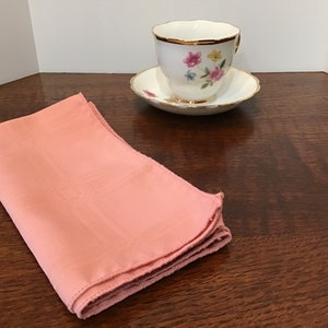Pink Linen Napkins Set of Six Cloth Dinner Napkins
