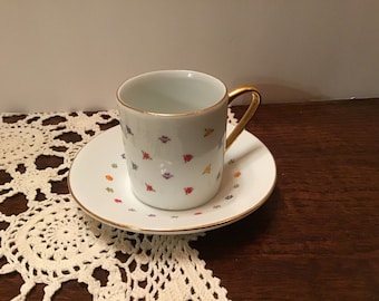 Demitasse Cup and Saucer Espresso Cup Little Girls Cup and Saucer