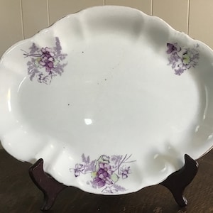 Antique FRANCAISE  LA PORCELAIN Platter 1920s Serving Platter French Country, Shabby Chic, Farmhouse, Antique Decor