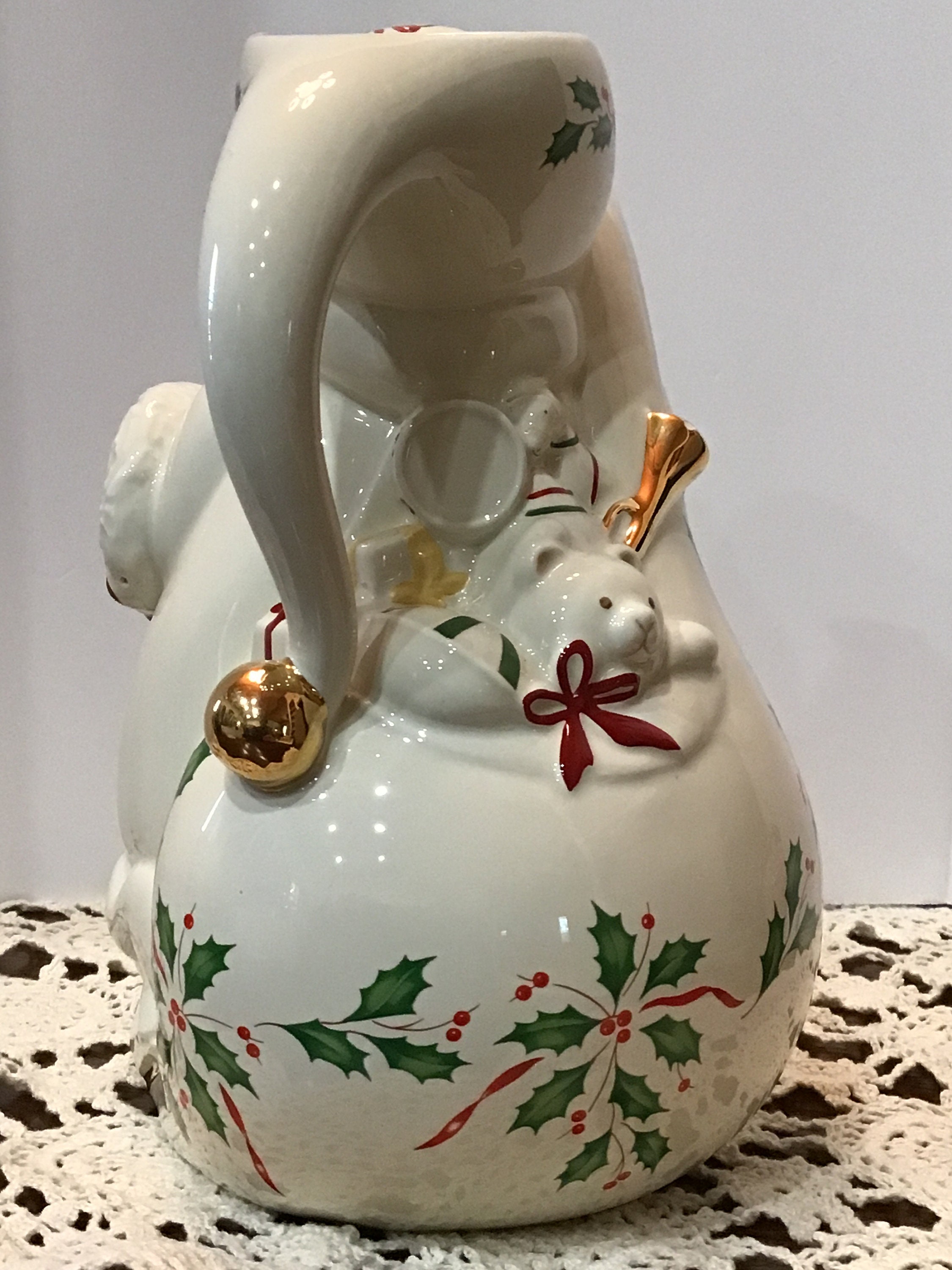 Vintage LENOX SANTA PITCHER Christmas Tableware, Christmas Vintage LENOX SANTA PITCHER Christmas Tableware, Christmas