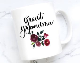 Great Grandma Gift | New Great Grandma | Great Grandma Mug | Great Grandmother | Great Grandparents | Gifts for Grandma | Great Nana | Mimi