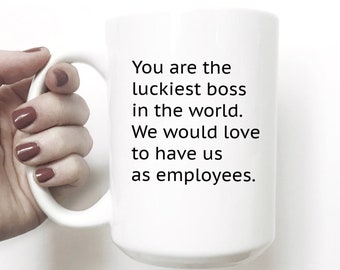 Boss Day Luckiest Boss From Employees | Funny Gift for Boss Day | Boss Man | Boss Lady | Boss Birthday Gift | Boss Appreciation | Bosses