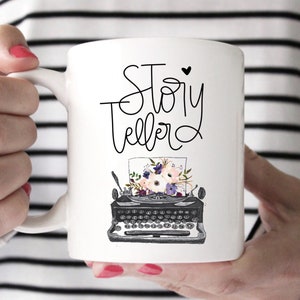 Gifts for Writers | Story Teller | Gift for Writer Woman | Author Mug | Writers Gifts | Typewriter Mug | Funny Writer Mug | Gift for Writer