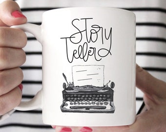 Gifts for Writers | Story Teller | Gift for Writer Man | Author Mug | Writers Gifts | Typewriter Mug | Funny Writer Mug | Gift for Writer