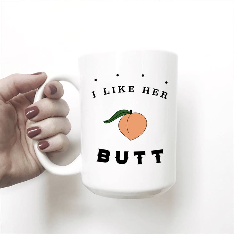 I Like His Beard I Like Her Butt Mugs I Like Her Butt I Like His Beard Mugs Beard Butt Mugs Beard Butt Mug Set Funny Wedding Gift image 4