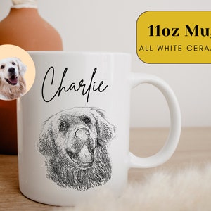 Custom Dog Mug Personalized, Custom Dog Photo Mug, Pet Portrait Mug, Dog Portrait, Dog Face Mug, Cartoon Your Pet, Personalized Pet Mug image 3