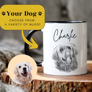 Custom Dog Mug Personalized, Custom Dog Photo Mug, Pet Portrait Mug, Dog Portrait, Dog Face Mug, Cartoon Your Pet, Personalized Pet Mug image 4